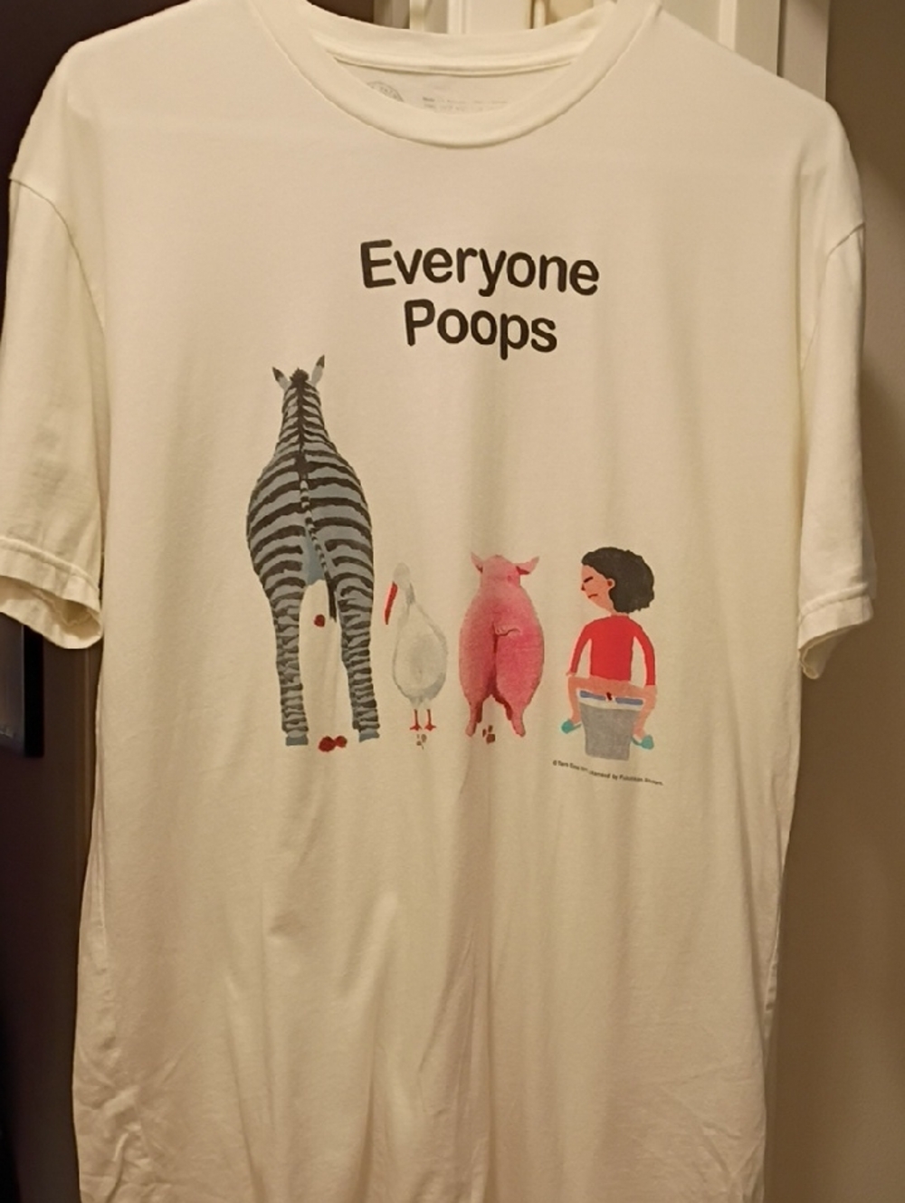 Everyone Poops Graphic Short Sleeve Tee - White